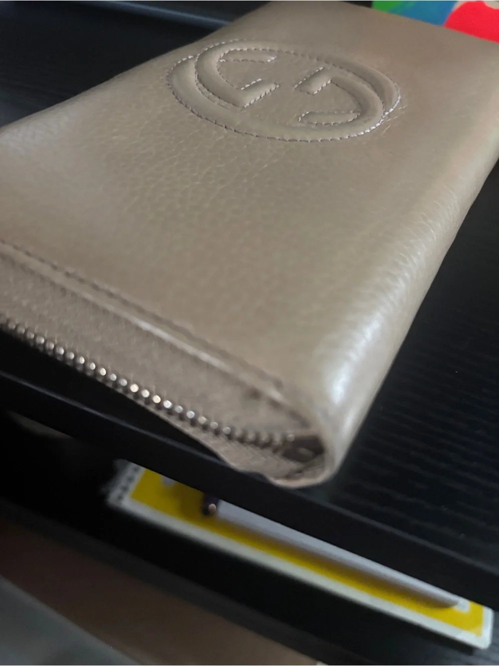 Gucci Soho Leather Zip Around Wallet - Beige with COA - Picture 6 of 13
